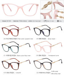 TR90 material rim cat eye shape blue light reading glasses