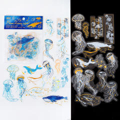 PET vintage laser stickers