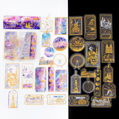 PET vintage laser stickers
