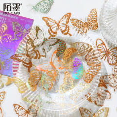 45pcs gold color laser stickers set