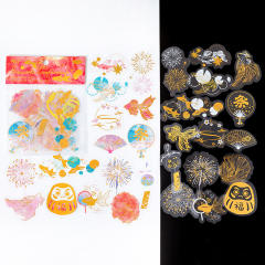 PET vintage laser stickers