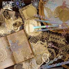 10pcs gold color stickers