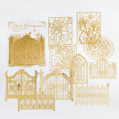 10pcs gold color stickers