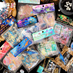 PET vintage laser stickers