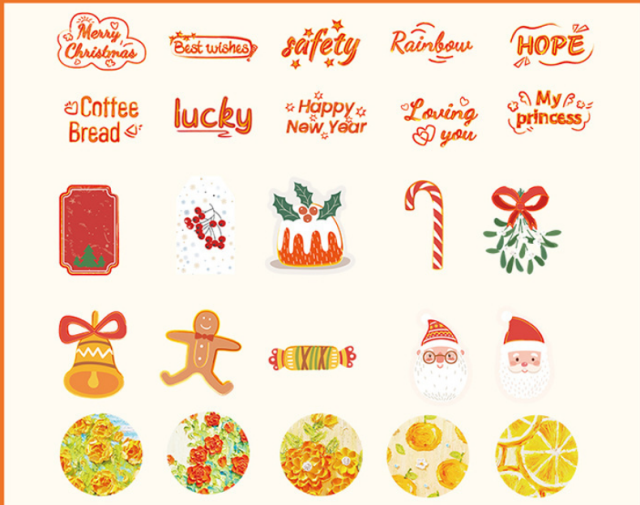 50pcs christmas stickers