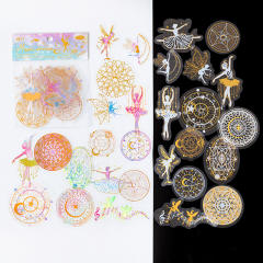 PET vintage laser stickers