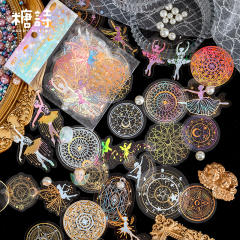 PET vintage laser stickers