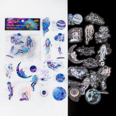 PET vintage laser stickers