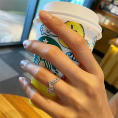 Elegant popular leaf design diamond rings for women