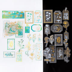 PET vintage laser stickers