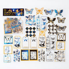 PET vintage laser stickers