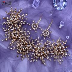 Luxury diamond snowflake wedding hair pieces