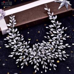 Gold color crystal wedding hair pieces