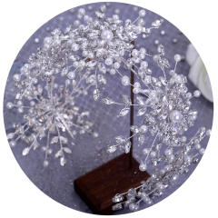Luxury diamond snowflake wedding hair pieces
