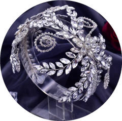 Creative wedding diamond bridal hair pieces