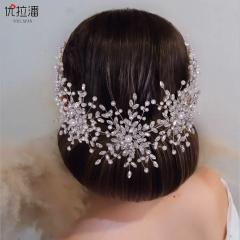 Luxury diamond snowflake wedding hair pieces