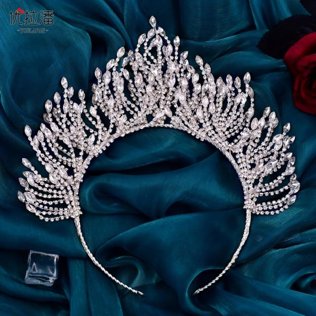 Luxury full diamond handmade wedding crown