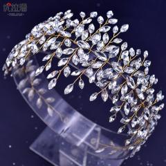 Gold color crystal wedding hair pieces