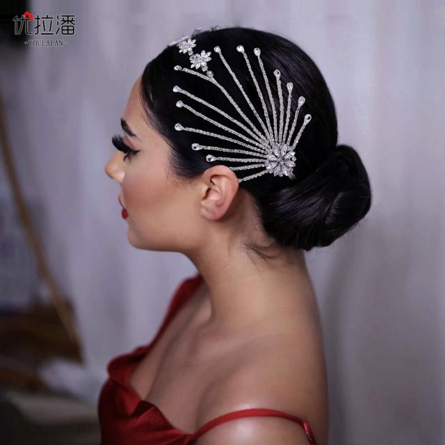 Handmade luxury diamond wedding headband