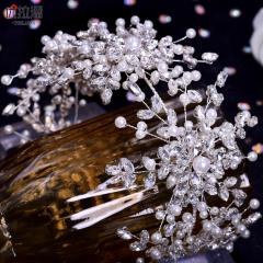 Luxury diamond snowflake wedding hair pieces