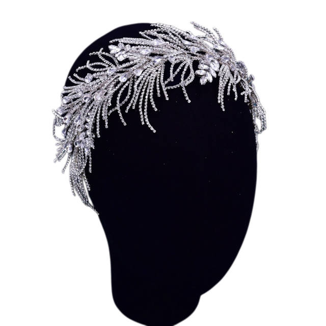 Luxury diamond wedding hair pieces