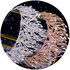 Luxury full diamond handmade wedding crown