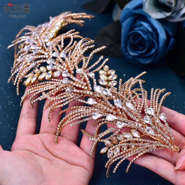 Luxury diamond wedding hair pieces