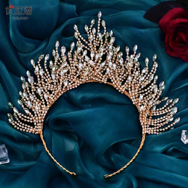 Luxury full diamond handmade wedding crown