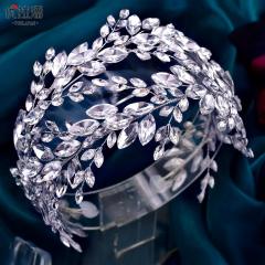 Luxury handmade pave setting diamond wedding headband