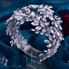 Luxury handmade pave setting diamond wedding headband