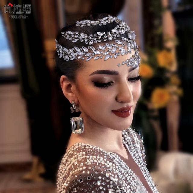 Hot sale handmade silver color crystal wedding hair combs
