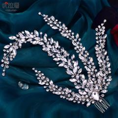 Hot sale handmade silver color crystal wedding hair combs