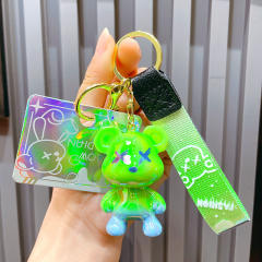 Creative Gradient color bear keychain