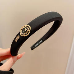 Winter autumn design black white padded headband