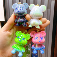 Creative Gradient color bear keychain