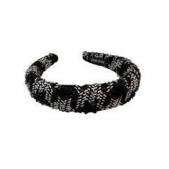 Winter autumn design black white padded headband