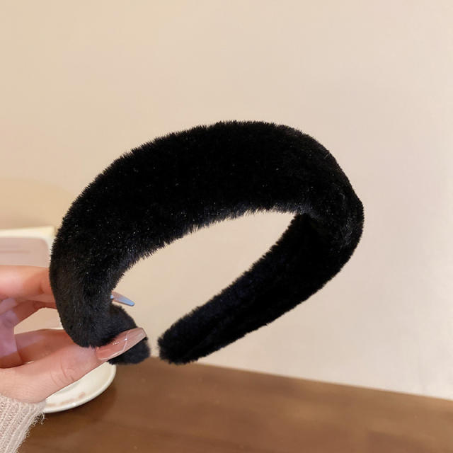 Winter autumn design black white padded headband