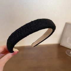 Winter autumn design black white padded headband