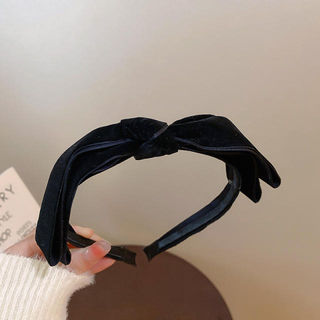 Winter autumn design black white padded headband