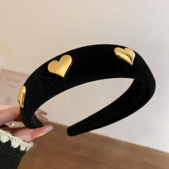 Winter autumn design black white padded headband