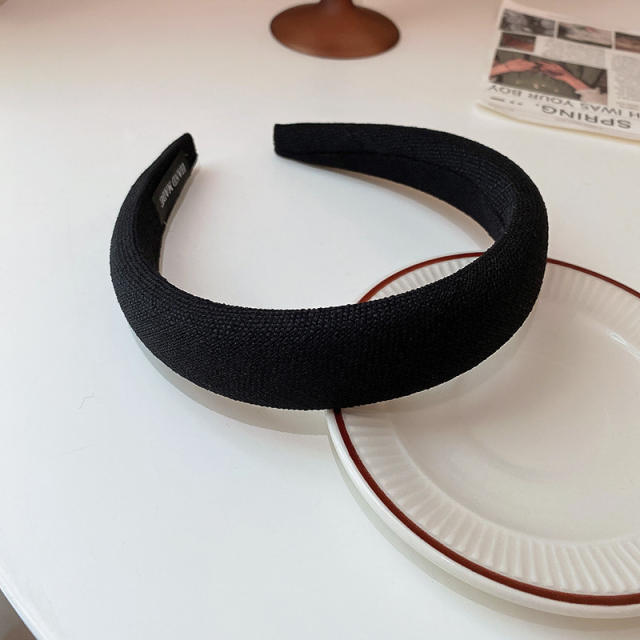 Winter autumn design black white padded headband