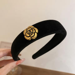 Winter autumn design black white padded headband