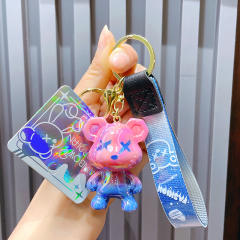 Creative Gradient color bear keychain