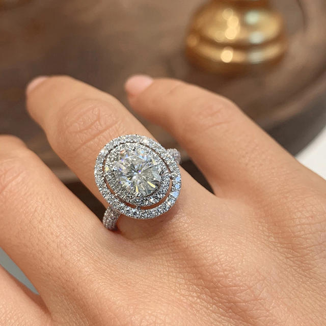 Occident fashion oval shape diamond rings