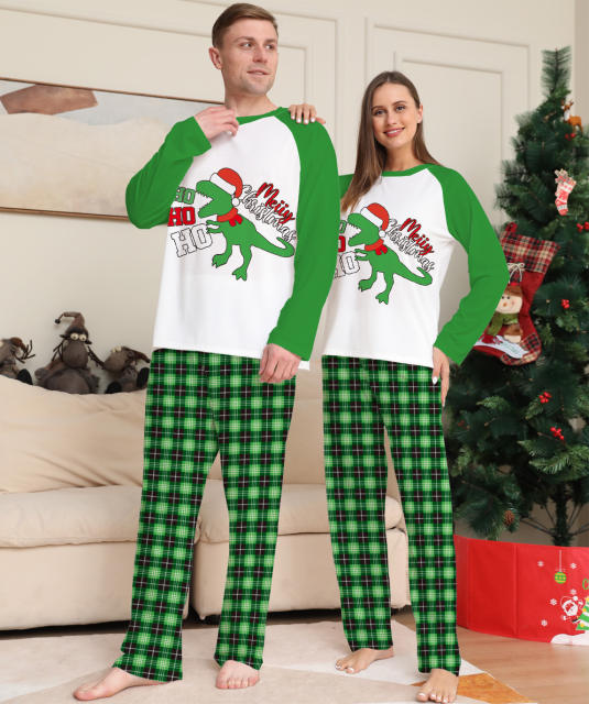 Green color christmas pajamas