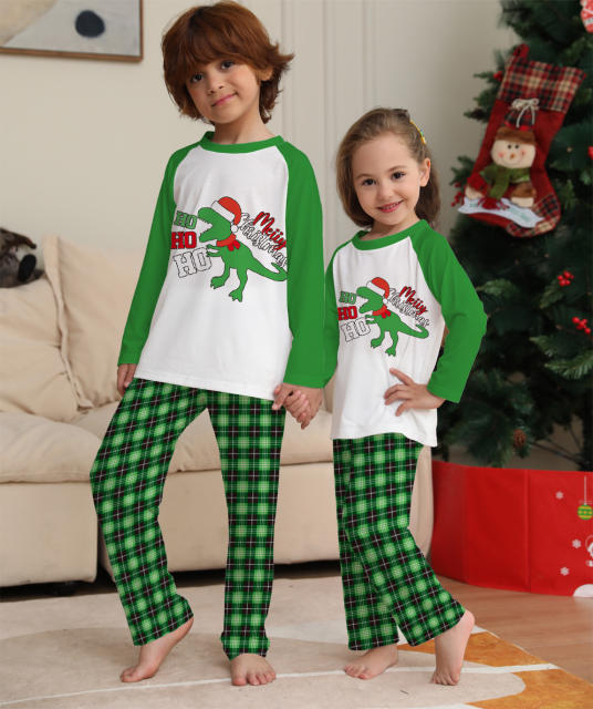Green color christmas pajamas
