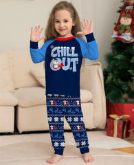 Blue color series christmas pajamas