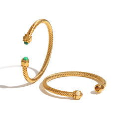 Personality hiphop stainless steel bangle