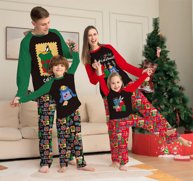 Personality matching color christmas pajamas