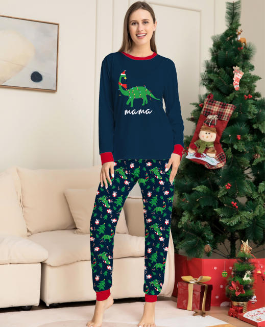 Occident fashion dinosaurs pattern christmas pajamas